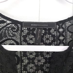 BCBG MAX black lace dress / cover up M